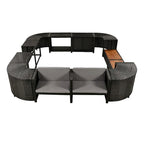 Spa Surround Spa Frame Quadrilateral Outdoor Rattan Sectional Sofa Set