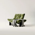Contemporary Black Tufted Armless Chenille Accent Chair