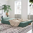 Tagesbett / ausklappbares Schlafsofa in Queen-Size – Microvelours
