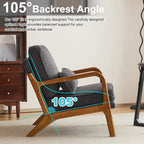 Moderner gepolsterter Akzentstuhl im Mid-Century-Stil