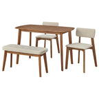 Simple Living Nettie-eetset van massief hout, 4-delig