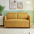 Gelbes Schlafsofa aus Chenille-Stoff mit Ausziehfunktion – 39.00 x 53.50 x 31.50