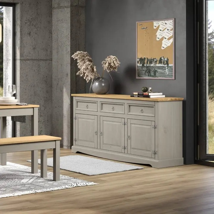 Buffet bahut en bois de 65 pouces, style ferme – Collection Corona