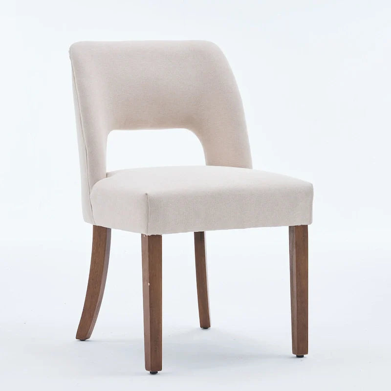 Ensemble de 4 chaises de salle à manger rembourrées en tissu