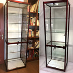 Contemporary Rectangular Black Glass Curio Cabinet