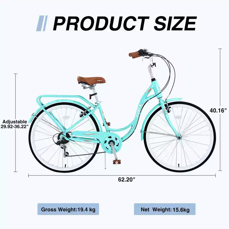 Zeus & Ruta damesfiets van 24 inch met 7 versnellingen en stalen frame