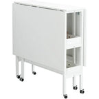 Table de bricolage réglable en hauteur avec étagères de rangement, table de découpe pliante mobile pour bureau à domicile, salle de couture ou atelier créatif