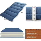 Japans futonmatras, opvouwbare slaapmat voor op de vloer, tatamimat voor thuis, kamperen en als matras