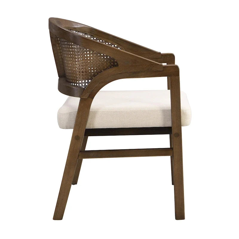 Christopher Knight Home – Chaise de salle à manger rembourrée en cannage (lot de 2)