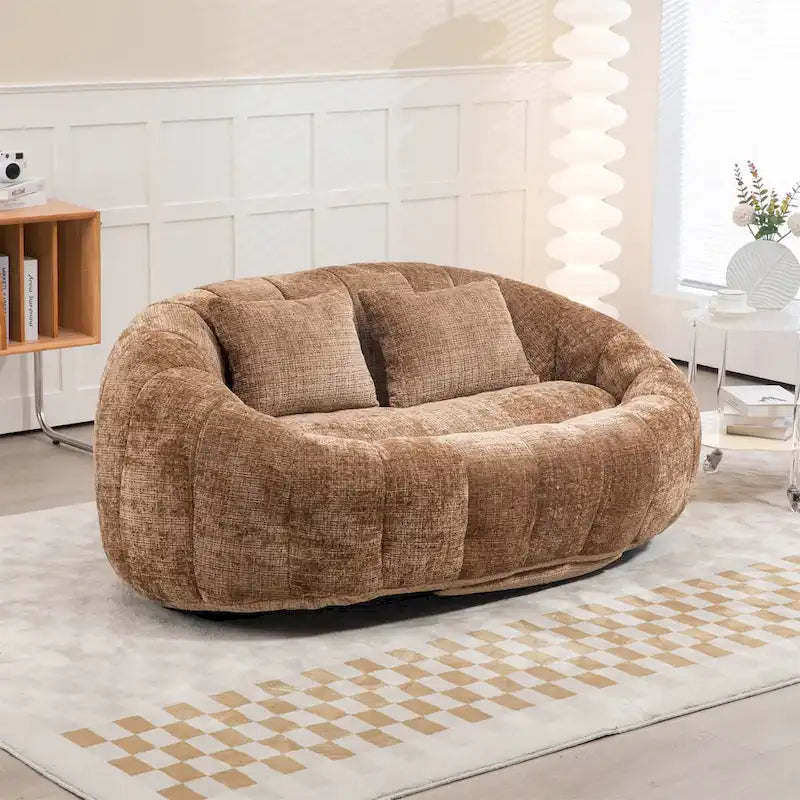 Fauteuil poire en chenille, canapé relaxant