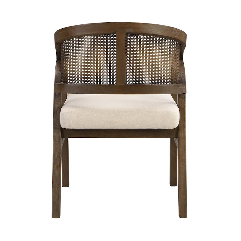 Christopher Knight Home – Chaise de salle à manger rembourrée en cannage (lot de 2)