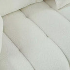 GDFStudio Alanna 79,5 modernes 3-Sitzer-Sofa mit Teddy-Stoffbezug und Kissen