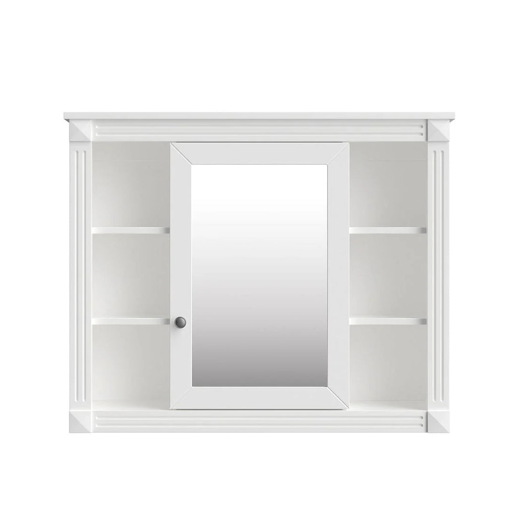 Meuble-lavabo moderne de salle de bains de 36 po avec vasque sur plan, armoire à miroir, 2 portes et 2 tiroirs