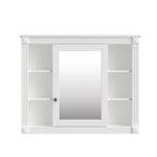 Meuble-lavabo moderne de salle de bains de 36 po avec vasque sur plan, armoire à miroir, 2 portes et 2 tiroirs
