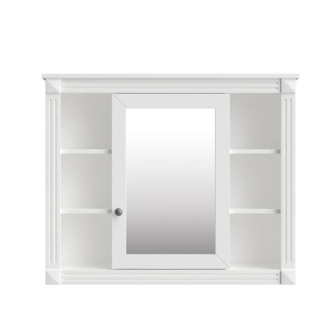 Meuble-lavabo moderne de salle de bains de 36 po avec vasque sur plan, armoire à miroir, 2 portes et 2 tiroirs
