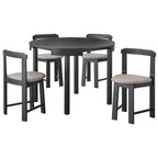 Ensemble de salle à manger rond compact Harrisburg Tobey de 5 pièces
