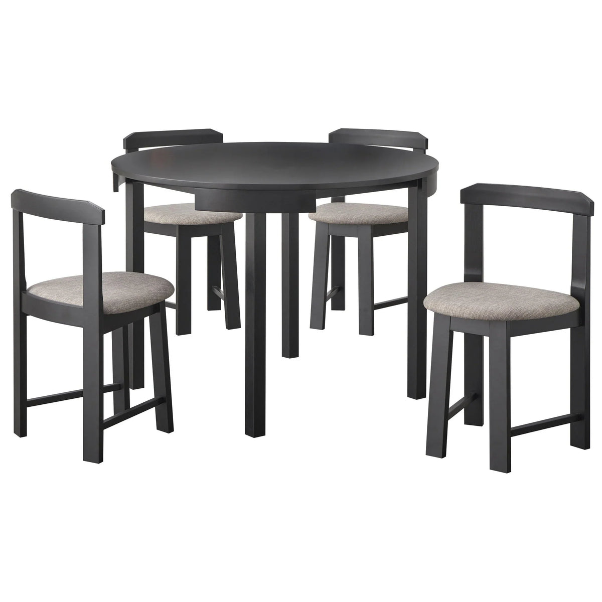 Ensemble de salle à manger rond compact Harrisburg Tobey de 5 pièces