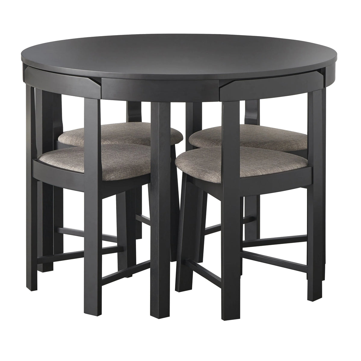 Ensemble de salle à manger rond compact Harrisburg Tobey de 5 pièces