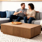 51.1 Mid-Century Modern Lift Top Coffee Table, Walnut Rectangular Center Table for Living Room