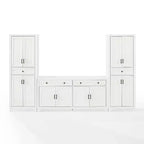 Ensemble 3 pièces Tara de buffet et meuble garde-manger finition vieillie - Crosley