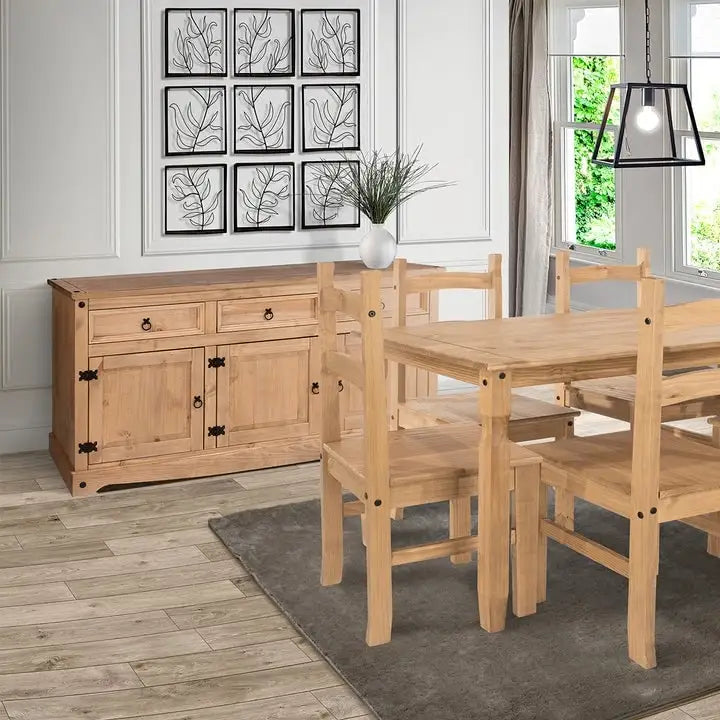 Buffet bahut en bois de 65 pouces, style ferme – Collection Corona
