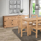 Buffet bahut en bois de 65 pouces, style ferme – Collection Corona
