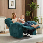 Manueller Relaxsessel, ergonomischer Relaxsessel aus atmungsaktivem Stoff mit Seitentaschen, Einzelsessel, geeignet für Wohnzimmer und Schlafzimmer