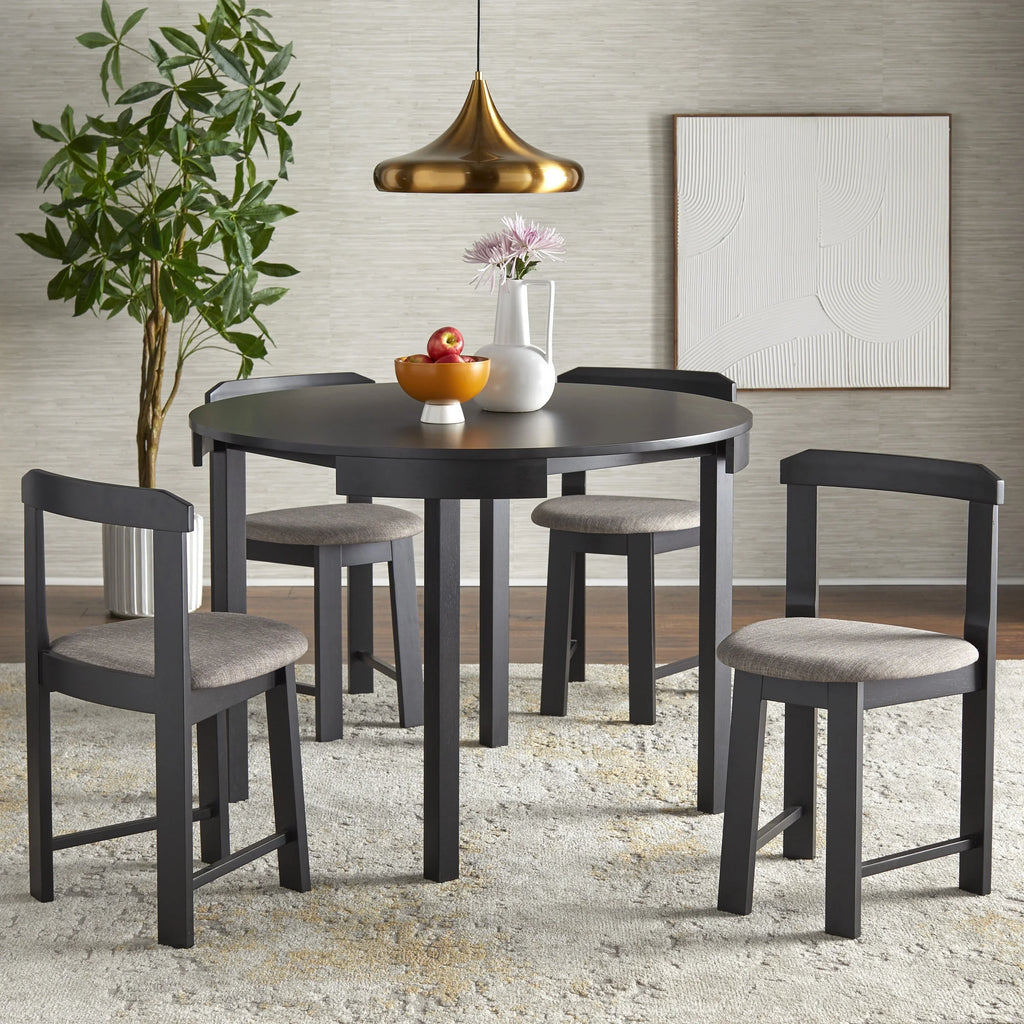 Ensemble de salle à manger rond compact Harrisburg Tobey de 5 pièces
