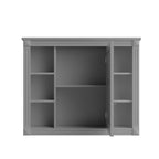 Meuble-lavabo moderne de salle de bains de 36 po avec vasque sur plan, armoire à miroir, 2 portes et 2 tiroirs