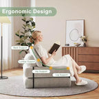 Full Corduroy Folding Sofa Bed Futon, Floor Convertible Sleeper Chair with Pillow & Back Support