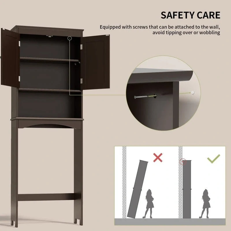 Armoire de rangement pour salle de bains, meuble de rangement pour toilettes, étagère de salle de bains au-dessus des toilettes, toilettes gain de place