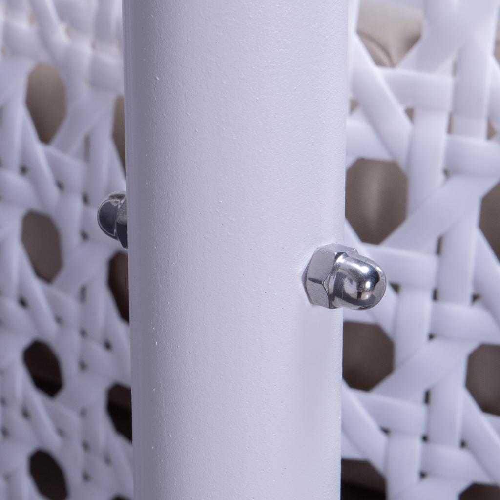 LeisureMod hangstoel in eivorm voor 2 personen met standaard - rieten schommelhangmat voor binnen en buiten, ligstoel voor terras met kussens