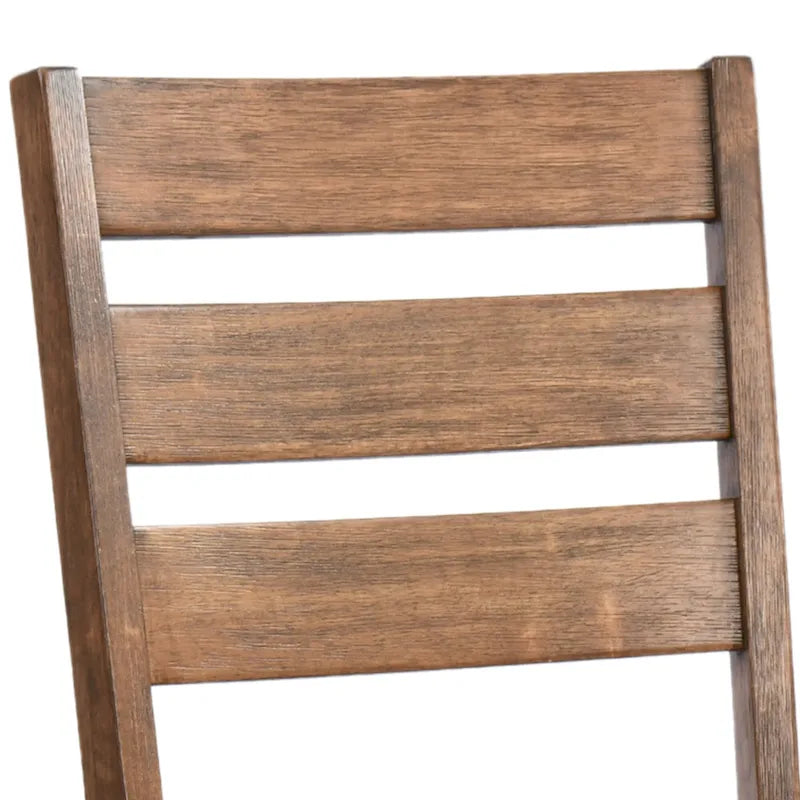 Ensemble de 4 chaises de salle à manger en bois avec dossier à barreaux