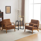 Moderner gepolsterter Akzentstuhl im Mid-Century-Stil