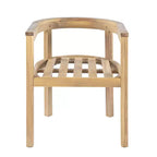 Christopher Knight Home Irene rustieke 9-delige eethoek voor buiten van acaciahout met stoelen met gebogen rugleuning en kussens