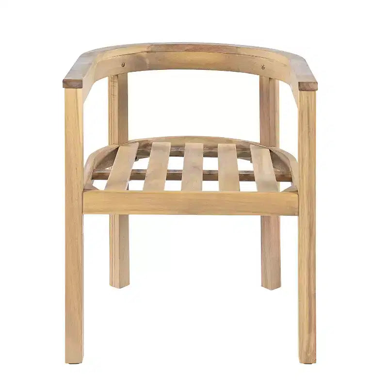 Christopher Knight Home Irene rustieke 9-delige eethoek voor buiten van acaciahout met stoelen met gebogen rugleuning en kussens