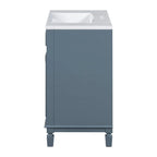 Meuble-lavabo moderne de salle de bains de 36 po avec vasque sur plan, armoire à miroir, 2 portes et 2 tiroirs