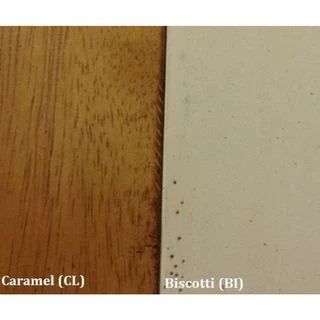 Ensemble de salle à manger contemporain de 5 pièces, finition caramel/biscotti vieillie, dossier double en X