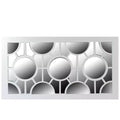 Northlight 25.25 White Framed Rectangular Geometric Mirror Wall Decor