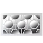 Northlight 25.25 White Framed Rectangular Geometric Mirror Wall Decor
