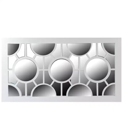 Northlight 25.25 White Framed Rectangular Geometric Mirror Wall Decor