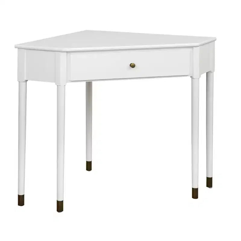 1 Drawer Mesa Mid-Century Modern Corner Desk, 42"W x 28"D x 30"H