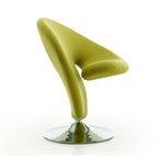 Fauteuil d’appoint pivotant Manhattan Comfort Curl en chrome et mélange de laine (lot de 2)