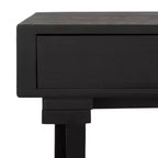Weathered Black Writing Desk with Drawer, Fir Wood & MDF, Home Office Study Desk