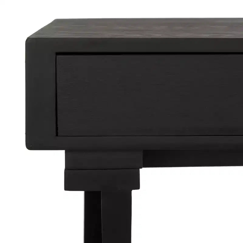 Weathered Black Writing Desk with Drawer, Fir Wood & MDF, Home Office Study Desk