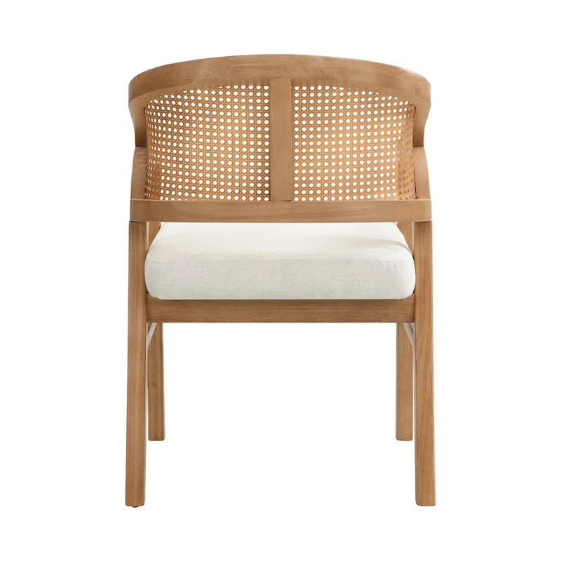 Christopher Knight Home – Chaise de salle à manger rembourrée en cannage (lot de 2)