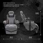 Fauteuil de gaming inclinable avec repose-pieds