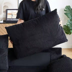 64,5 3-in-1-Schlafsofa aus Cord mit ausziehbarem Bett