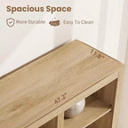 Bibliothèque haute de 72 pouces avec 4 tiroirs, bibliothèque de rangement autoportante de style maison de campagne pour chambre, salon et bureau à domicile