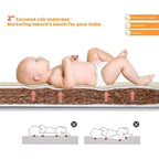JOYMOR 8 in 1 Convertible Crib, Include 2 Mattress, Converts to Bassinet, Mid Crib, Full Size Crib, Daybed,Toddler Bed and Playard